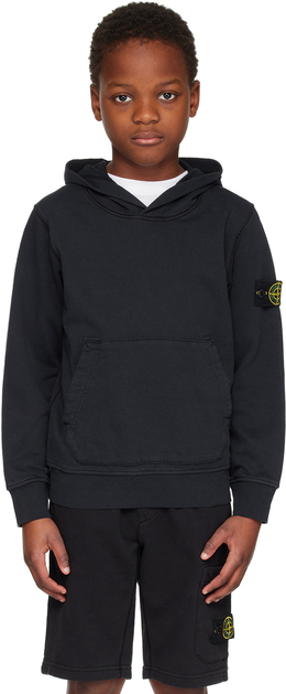 Stone Island Junior: Тёмная толстовка 