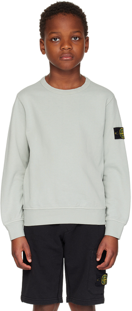 Stone Island Junior: Зелёный свитшот 