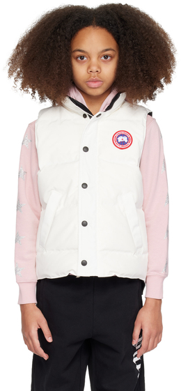 Canada Goose Kids: Белый пуховик 