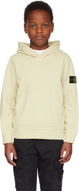 Stone Island Junior: Бежевая толстовка 