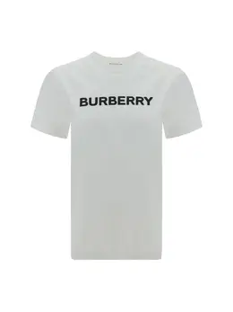 Burberry: Белая футболка 