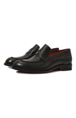 Santoni: Чёрные лоферы 