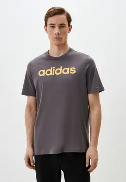 adidas: Серая футболка 