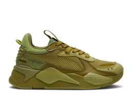 PUMA: Зелёные кроссовки  RS-X