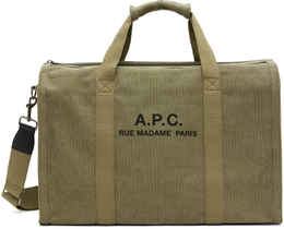 A.P.C.: Спортивная сумка цвета хаки