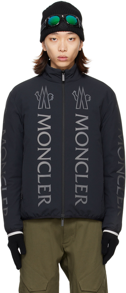 Moncler: Чёрный пуховик 