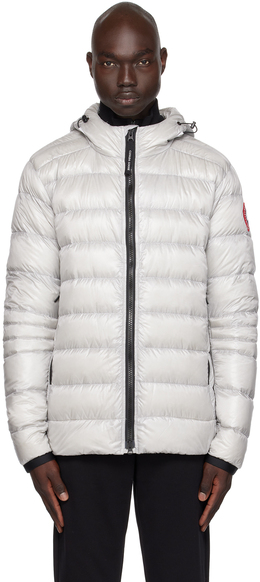 Canada Goose: Серый пуховик  Crofton