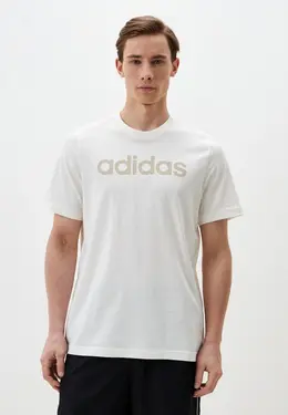 adidas: Бежевая футболка 