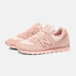 New Balance: Розовые кроссовки  574