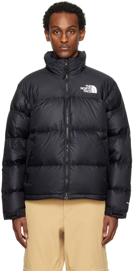 The North Face: Чёрный пуховик  Nuptse