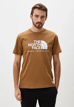 The North Face: Коричневая футболка 