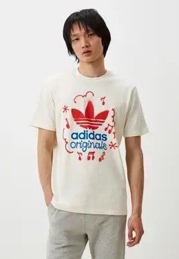 adidas Originals: Белая футболка 