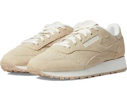 Reebok: Бежевые кроссовки Classic Leather