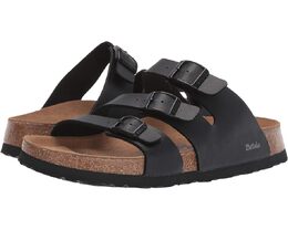 Birkenstock: Чёрные сандалии  Birko Flor