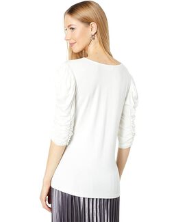 Calvin Klein: Топ с v-образным вырезом 