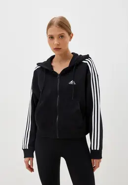 adidas: Чёрная толстовка 