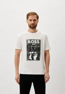 Boss: Белая футболка 