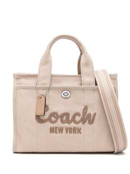Coach: Бежевая сумка-шоппер 