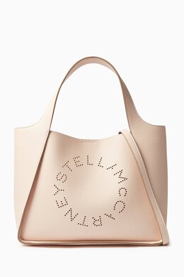 Stella McCartney: Розовая сумка через плечо Stella Logo