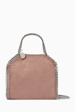 Stella McCartney: Серебристая сумка-шоппер Tiny Falabella