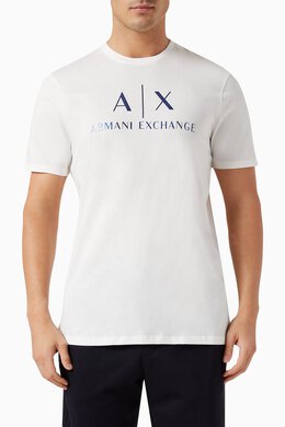 Armani Exchange: Футболка с принтом