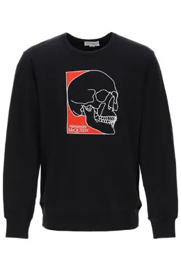 ALEXANDER MCQUEEN: Свитшот  Skull с вышивкой