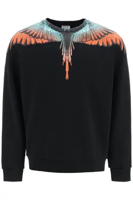 MARCELO BURLON: Хлопковый свитшот Wings