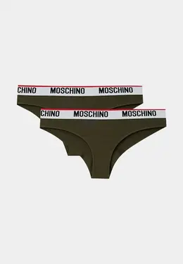 Moschino Underwear: Трусы цвета хаки