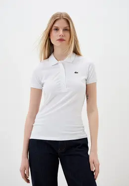 Lacoste: Белое поло 