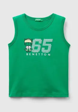 United Colors of Benetton: Зелёная майка 