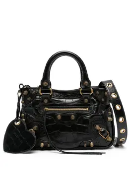 Balenciaga: Чёрная сумка-шоппер  Le Cagole