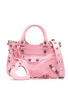 Balenciaga: Розовая сумка-шоппер 