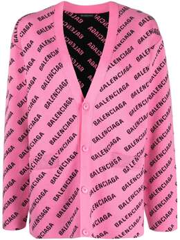 Balenciaga: Розовый кардиган 