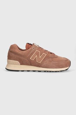 New Balance: Коричневые кроссовки  574