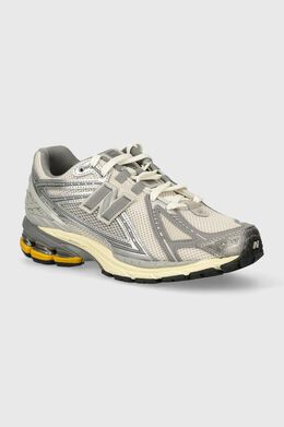 New Balance: Серебристые кроссовки 