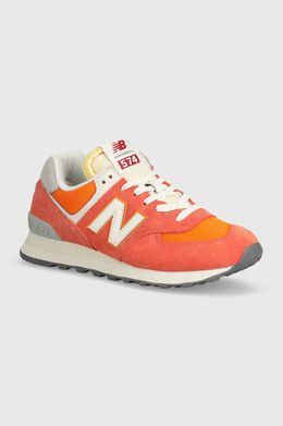 New Balance: Оранжевые кроссовки  574