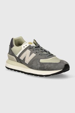 New Balance: Серые кроссовки  574