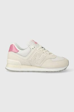 New Balance: Бежевые кроссовки  574