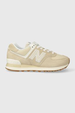New Balance: Бежевые кроссовки  574
