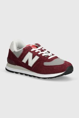 New Balance: Бордовые кроссовки  574