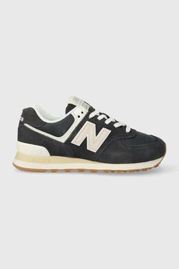 New Balance: Серые кроссовки  574