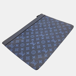 Louis Vuitton: Синий клатч Pochette