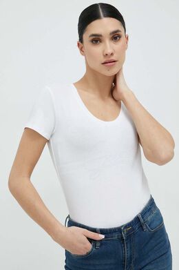 Guess: Белая футболка 