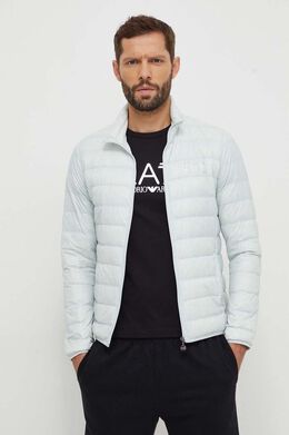 EA7 EMPORIO ARMANI: Синий пуховик 