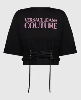 Versace Jeans Couture: Чёрная футболка 