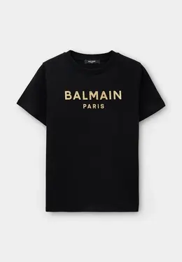 Balmain: Чёрная футболка 