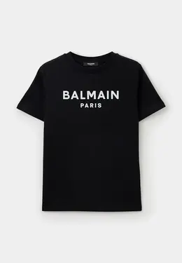 Balmain: Чёрная футболка