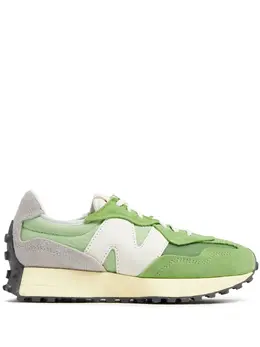 New Balance: Зелёные кроссовки  327