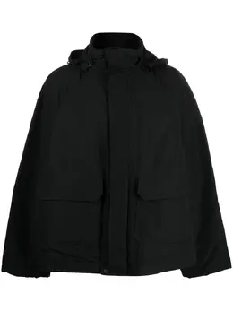Balenciaga: Чёрный пуховик  BB