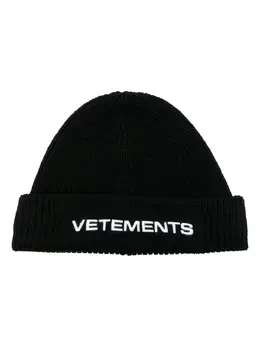 VETEMENTS: Чёрная шапка 